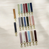 Personalized Nobu Leather Wristlet Keychain